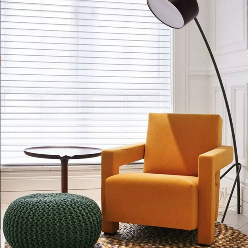 Nordic Square Arms Fabric Arms Included Fixed Back Accent Room Chair