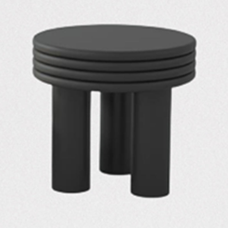 Contemporary Round Coffee Table Wooden Cocktail Table with 3 Legs