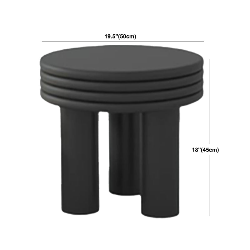 Contemporary Round Coffee Table Wooden Cocktail Table with 3 Legs