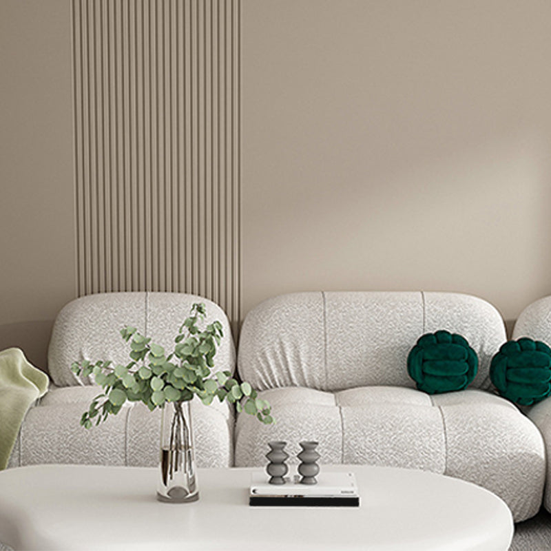 Scandinavian 4 Legs Coffee Table Free form Wooden Cocktail Table in White