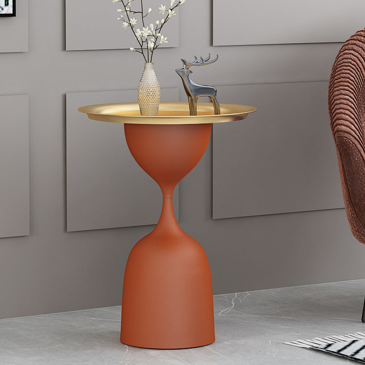 Mid-Century Modern Iron Coffee Cocktail Table Pedestal Cocktail Table