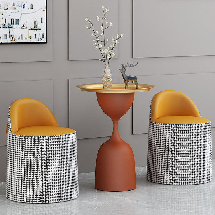 Mid-Century Modern Iron Coffee Cocktail Table Pedestal Cocktail Table