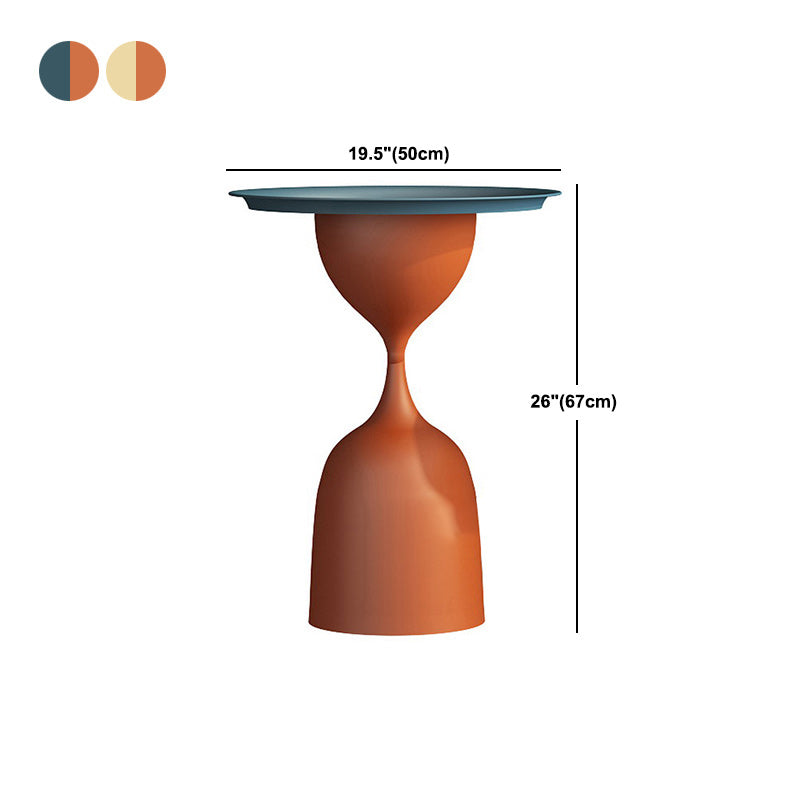 Mid-Century Modern Iron Coffee Cocktail Table Pedestal Cocktail Table