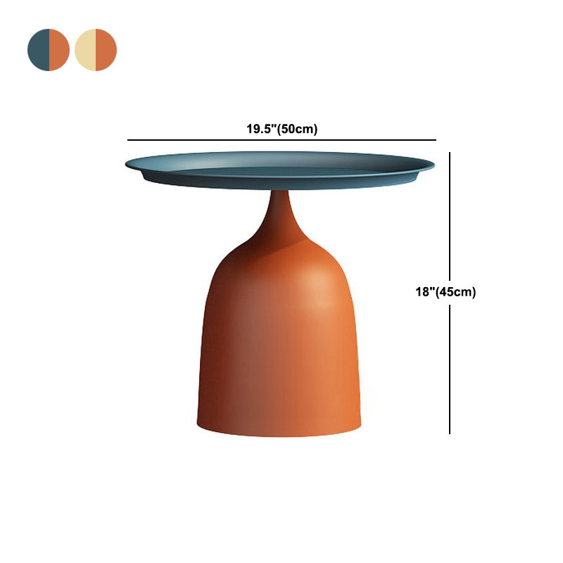 Mid-Century Modern Iron Coffee Cocktail Table Pedestal Cocktail Table