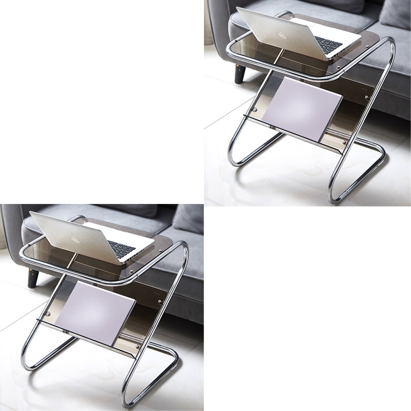 23.62" Tall Contemporary Style Side End Table Abstract Sofa Side Accent Table