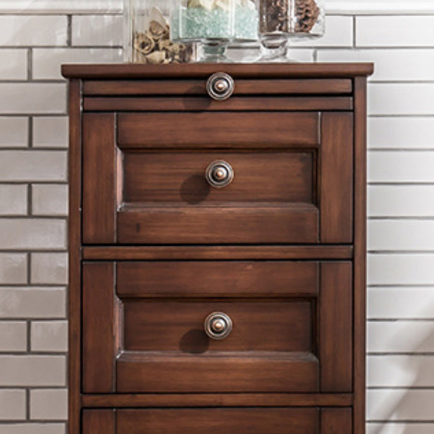 Contemporary Accent Chest with 4 Drawers and Distressed Finish Metal
