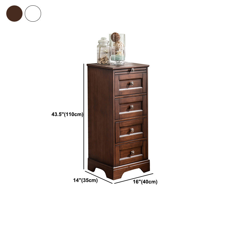 Contemporary Accent Chest with 4 Drawers and Distressed Finish Metal
