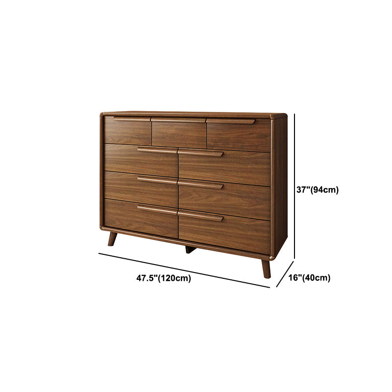 Mid-Century Modern Accent Chest with Rubberwood Legs Rectangle Chest