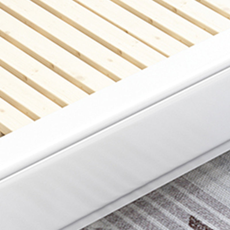 Contemporary Solid Wood Mattress Included Rectangular Panel Standard Bed