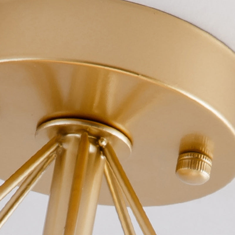 Modernism Single Black/Golden Flush Mount Lighting Metallic Ceiling Light for Foyer