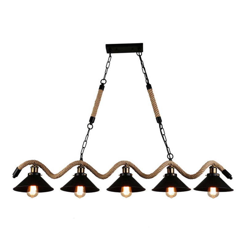 Industrial Geometric Island Pendant Lighting Metal Multiple-Light Island Lighting