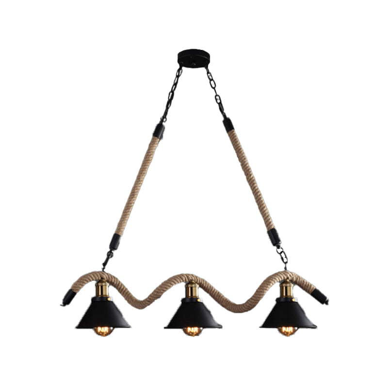 Industrial Geometric Island Pendant Lighting Metal Multiple-Light Island Lighting