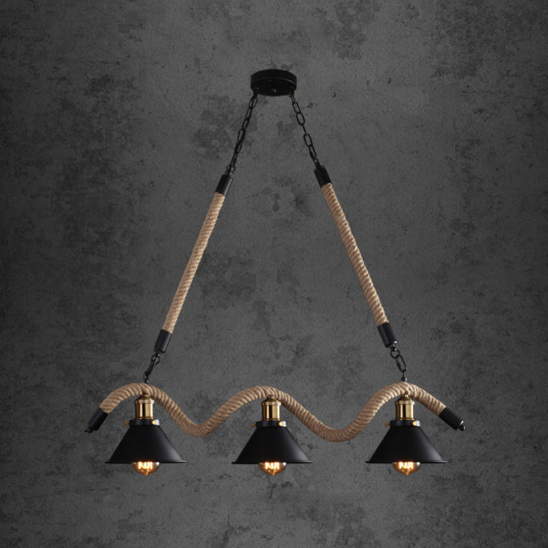 Industrial Geometric Island Pendant Lighting Metal Multiple-Light Island Lighting