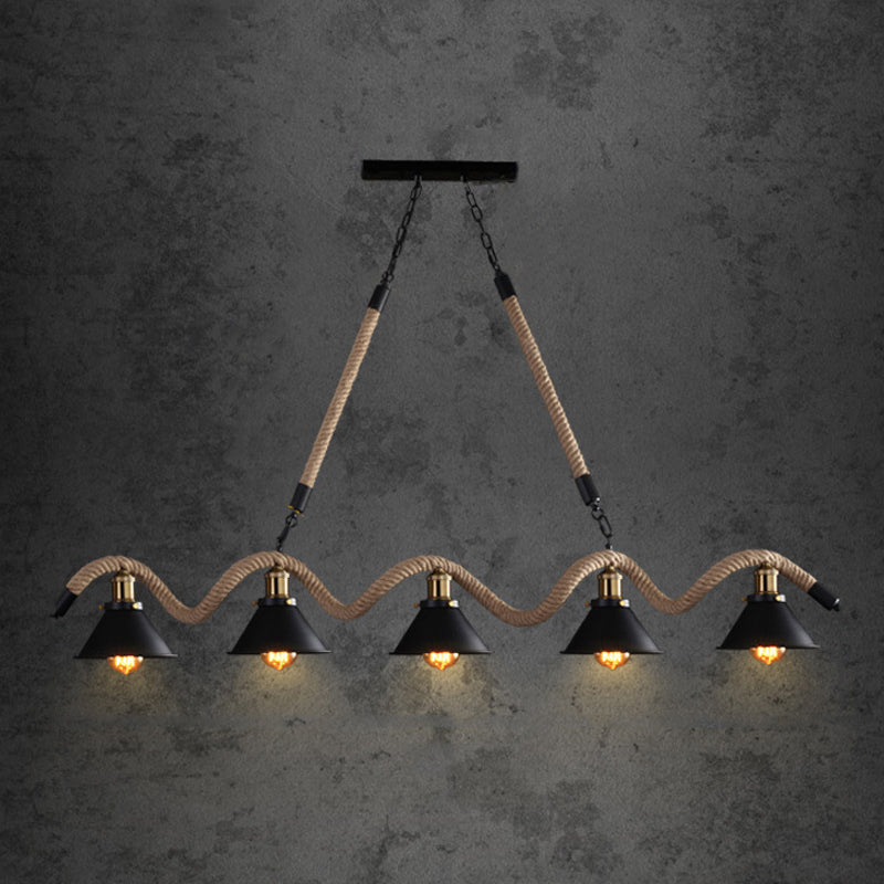 Industrial Geometric Island Pendant Lighting Metal Multiple-Light Island Lighting