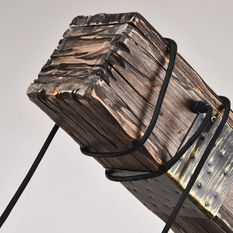 Industrial Bulb Pendant Island Lighting Wood Multiple-Light Island Pendant Lights