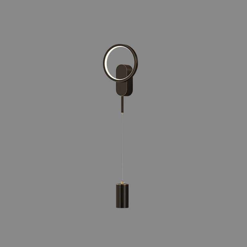 2-Lights Geometric Wall Light Modern 31" High Wall Sconce for Bedroom