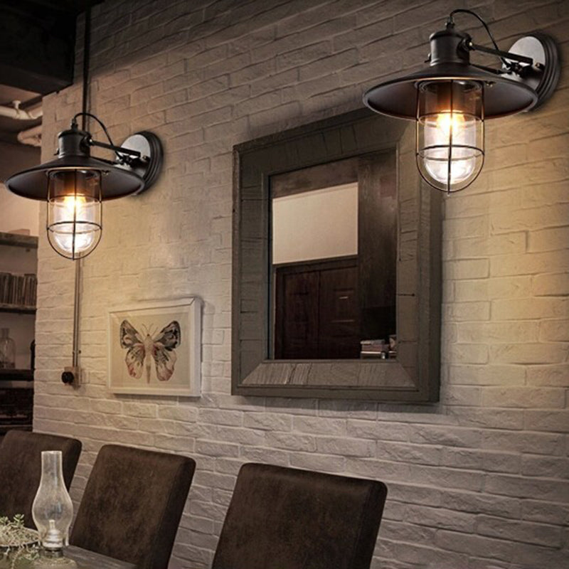Industrial Metal Shade Wall Lamp Minimalism Wall Sconce Lighting Fixture for Bedroom