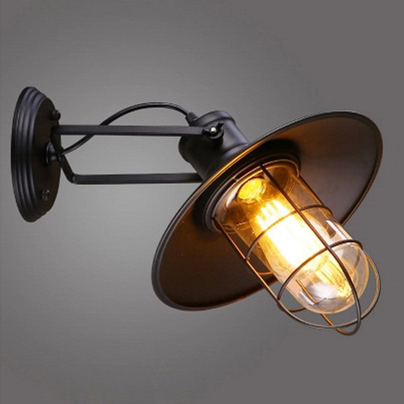 Industrial Metal Shade Wall Lamp Minimalism Wall Sconce Lighting Fixture for Bedroom