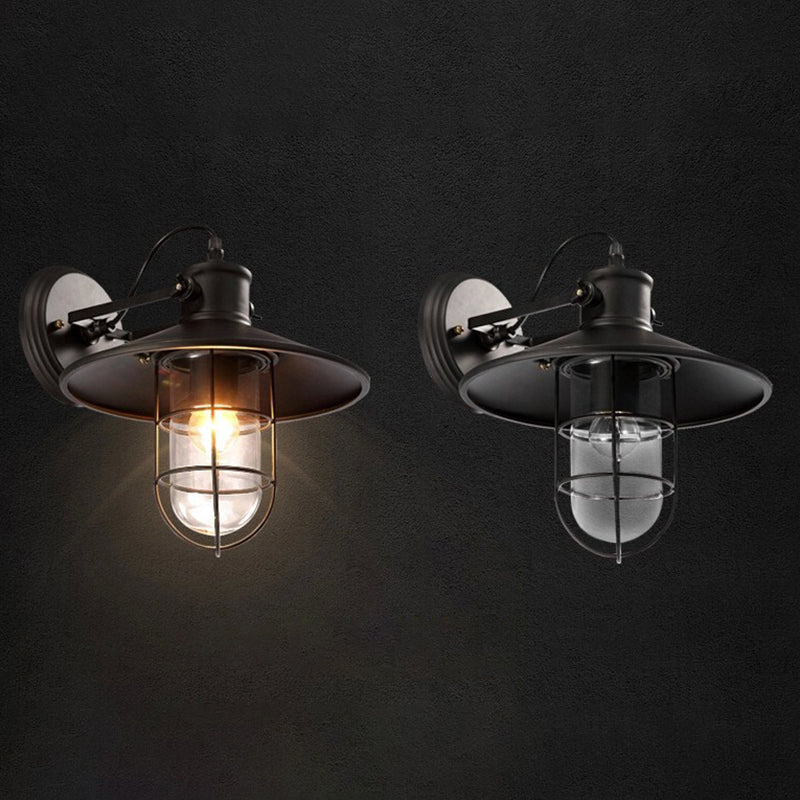 Industrial Metal Shade Wall Lamp Minimalism Wall Sconce Lighting Fixture for Bedroom