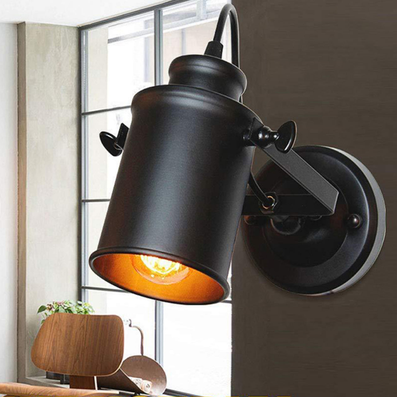 Industrial Metal Wall Lamp Simple Wall Sconce Lighting Fixture for Bedroom