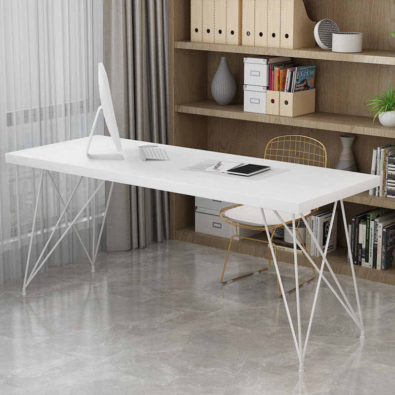 Light Luxury Wooden Writing Desk Rectangular Hairpin Office Desk