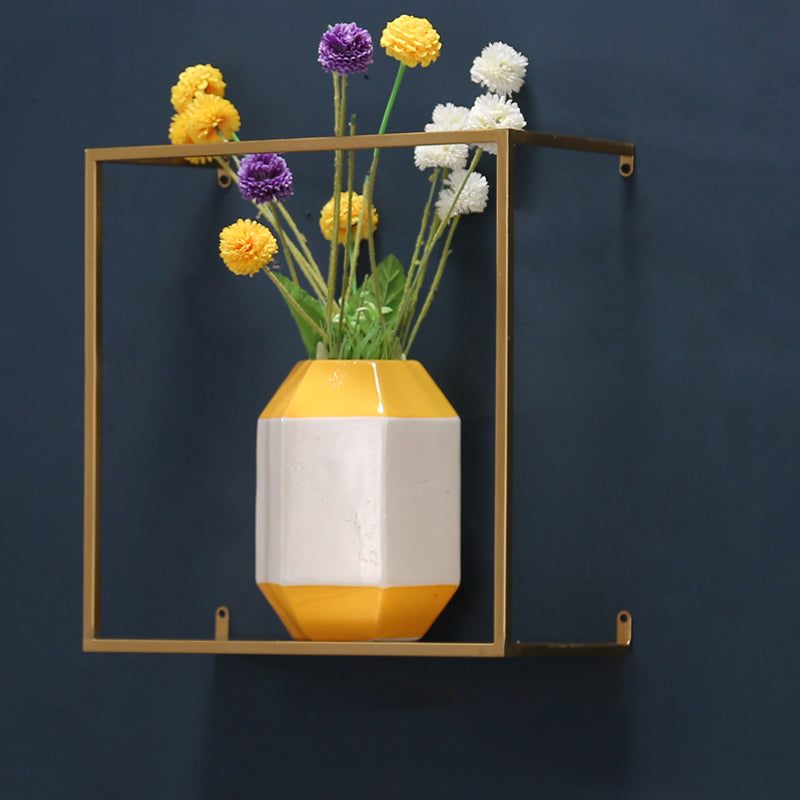 Floating Gold Metal Bookshelf Glam Wall Mounted Shelf Bookcase