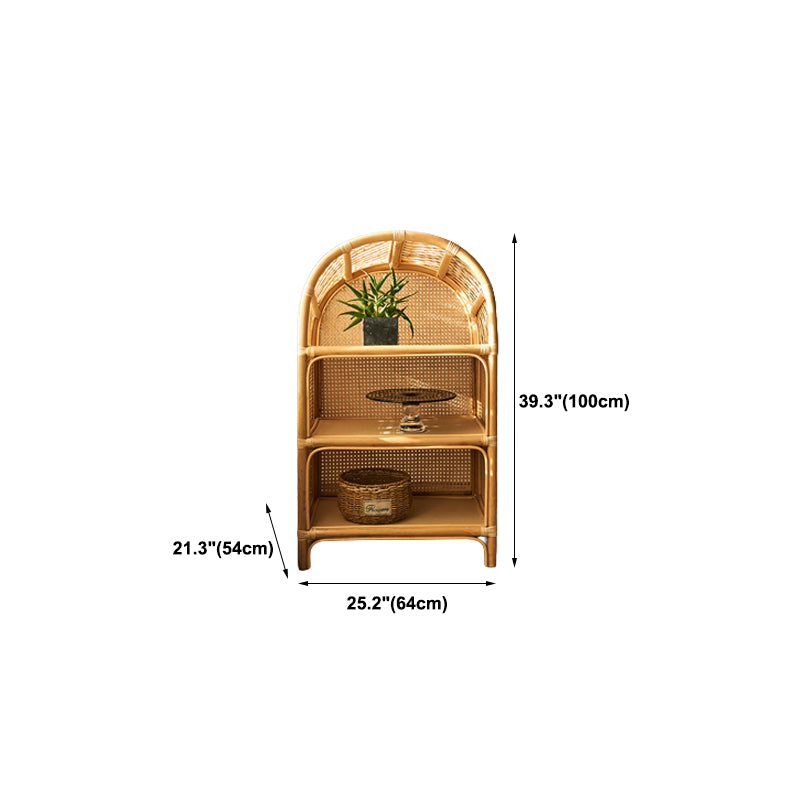 Contemporary Bamboo Home Bookcase Standard Book Shelf with Wooden Legs