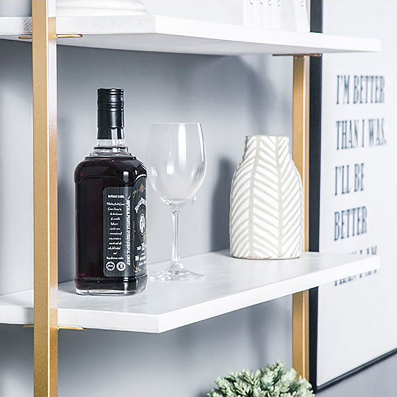 Light Luxury Wall Mounted Book Shelf Floating Metal Bookcase