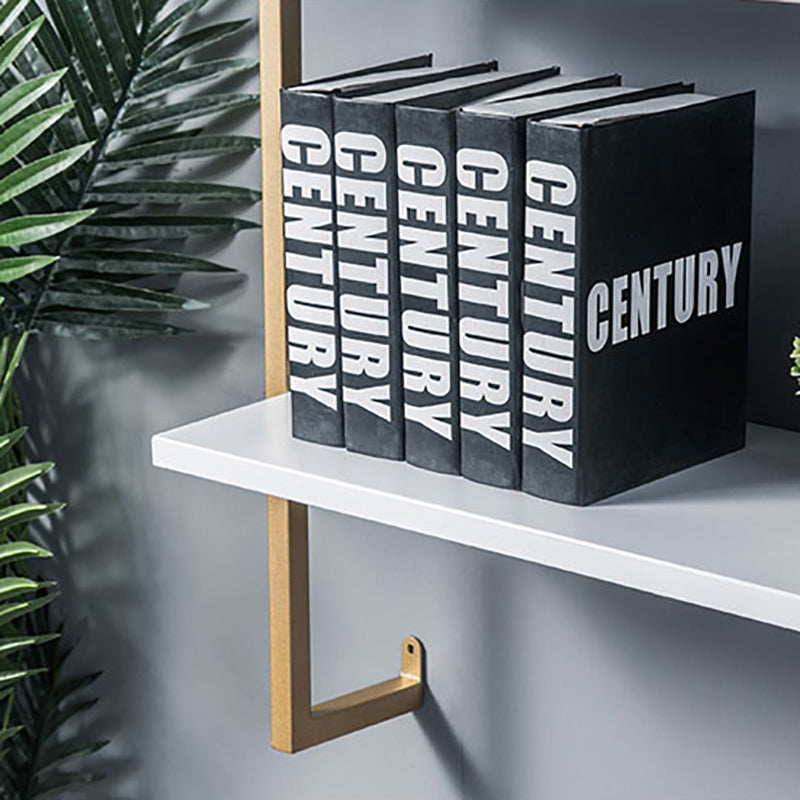 Light Luxury Wall Mounted Book Shelf Floating Metal Bookcase