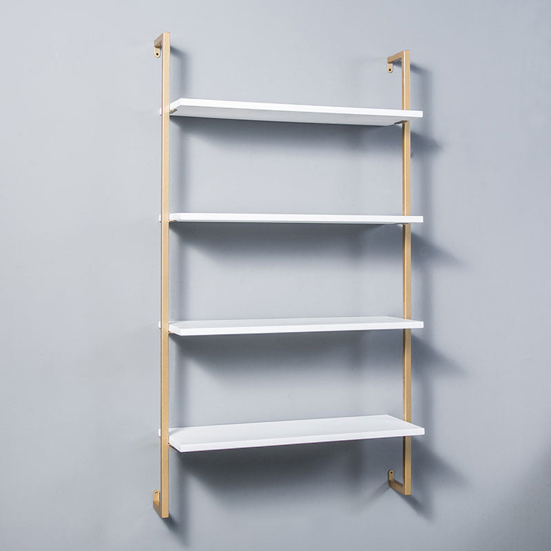 Light Luxury Wall Mounted Book Shelf Floating Metal Bookcase