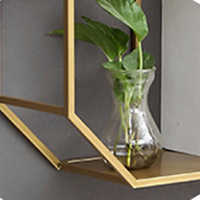 7.1" Wide Shelf Bookcase 5 Levels Metal Book Shelf Wall Mounted