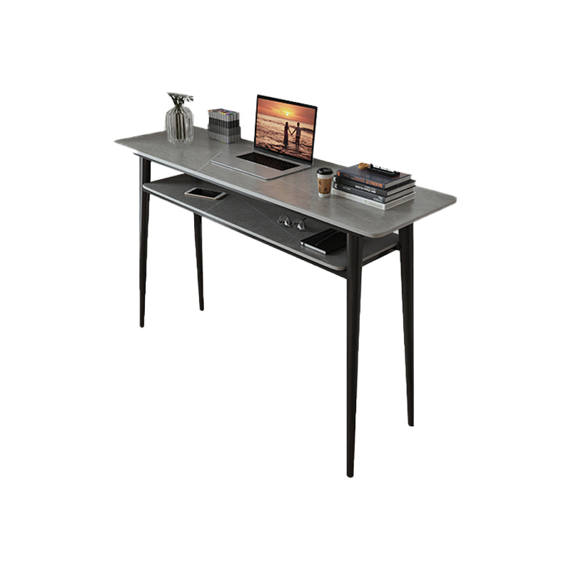 Contemporary Rectangle Bar Table Stone Bar Dining Table with 4 Legs