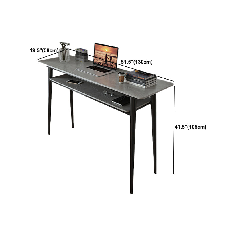 Contemporary Rectangle Bar Table Stone Bar Dining Table with 4 Legs