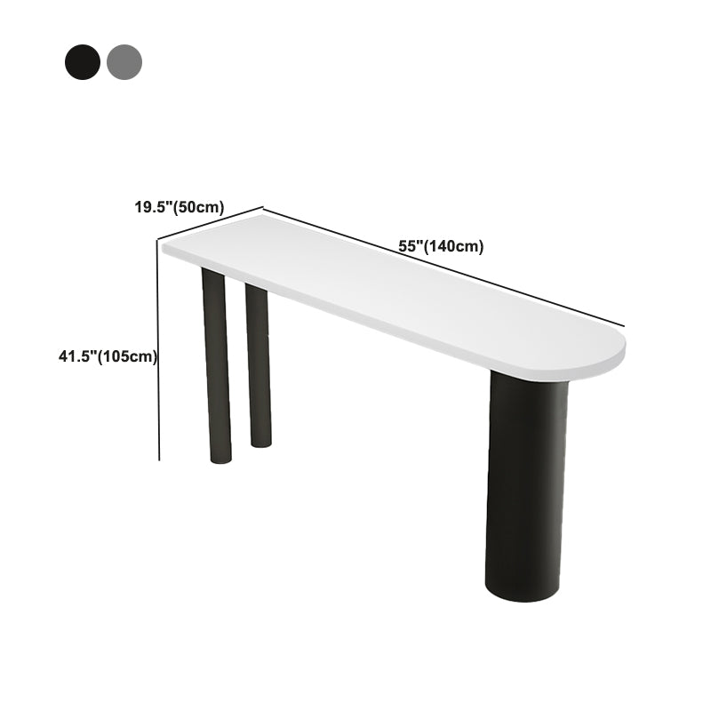 Specialty Bar Dining Table Solid Wood Bar Height Pub Table with Metal Legs