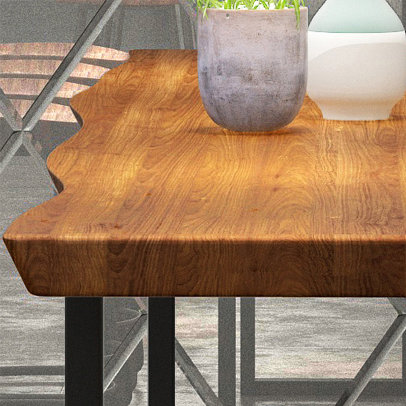 Specialty Solid Wood Bar Table Industrial Brown Pub Bar Table with Sled Base