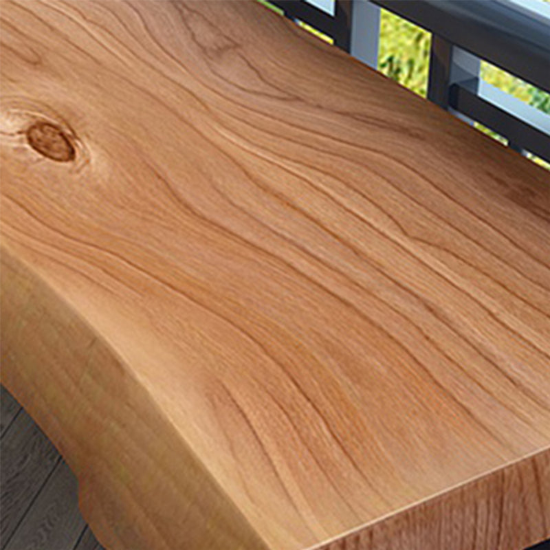 Industrial Specialty Bar Table Brown Solid Wood Bar Height Cocktail Table with Sled Base