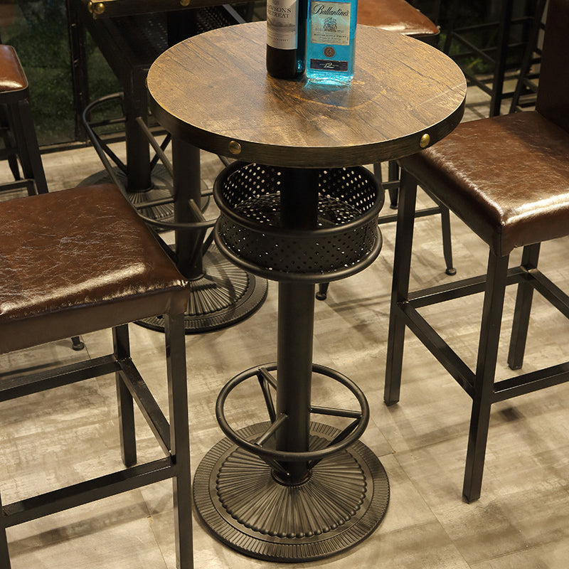 Industrial Style Bar Table Wood Bar Dining Table for Coffee Room