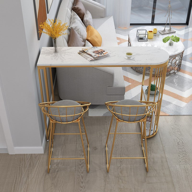 Specialty Pub Table Glam Bar Height Stone Table Bar Table for Indoor