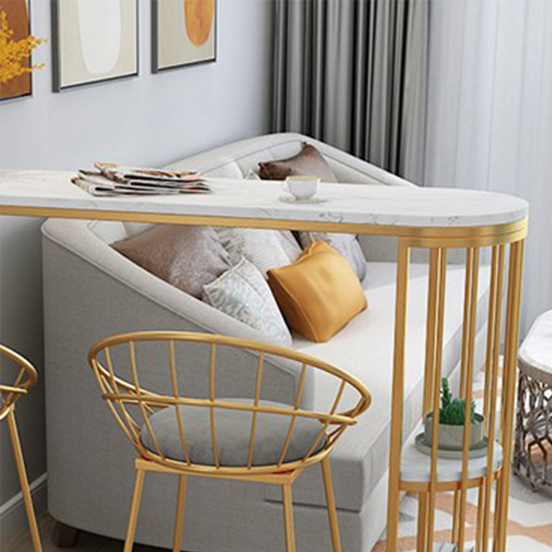 Specialty Pub Table Glam Bar Height Stone Table Bar Table for Indoor