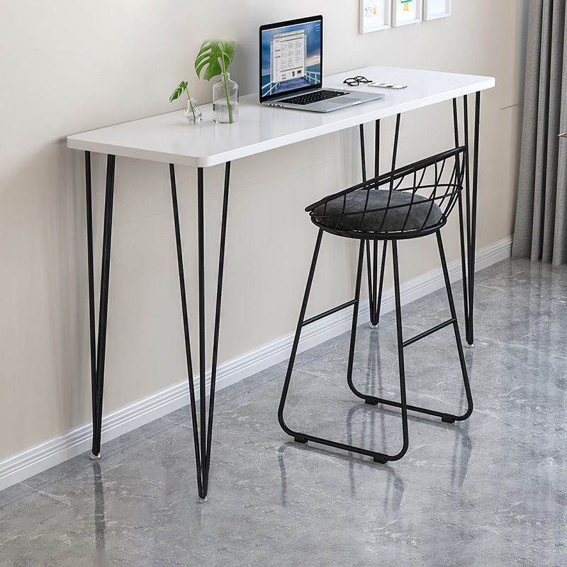 Rectangle Top Counter Height Table with Metal Base Bar Table