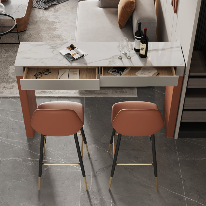 Rectangular White Modern Bar Table Stone Table for Restaurant