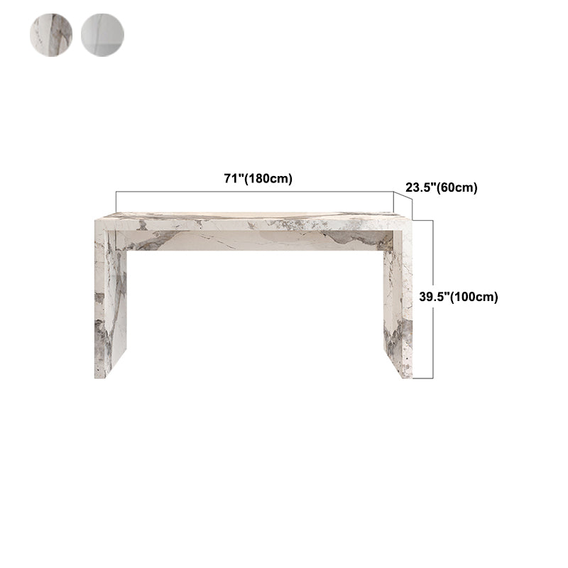 Marble Bistro Bar Height Cocktail Table with Two Legs Bistro Table