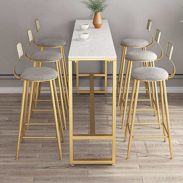 Metal Tall Rectangular Table, Modern Minimalist Commercial Bar Table