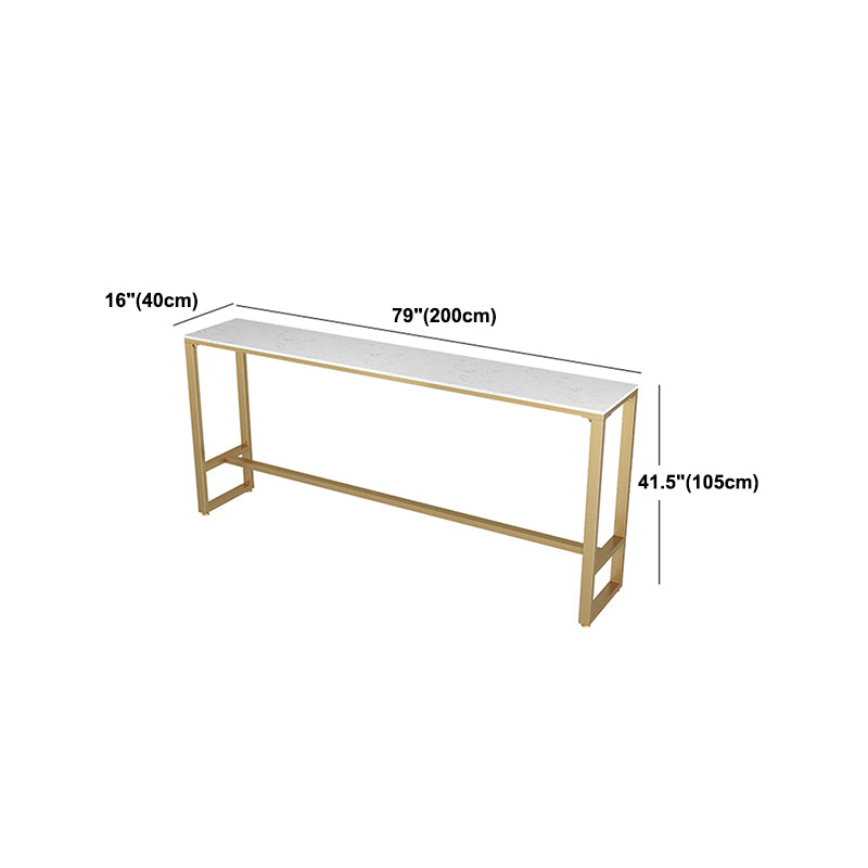 Metal Tall Rectangular Table, Modern Minimalist Commercial Bar Table