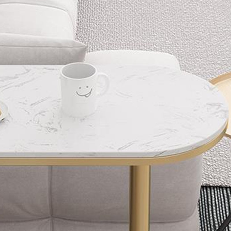 Marble Top Bar Table Contemporary Metal Frame Pub Table with Storage