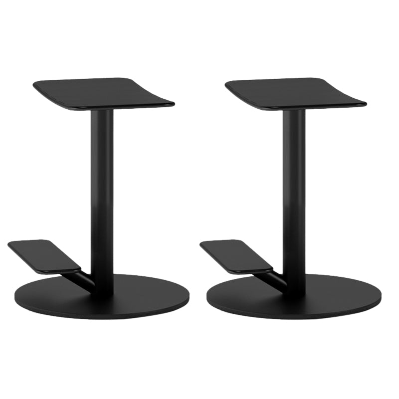 Metal Backless Counter Stool Modern Indoor Bar Stool with Footrest