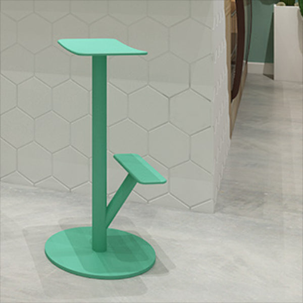 Metal Backless Counter Stool Modern Indoor Bar Stool with Footrest