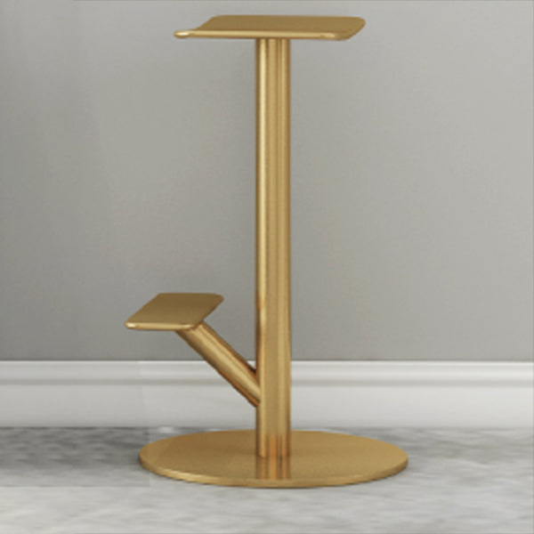 Metal Backless Counter Stool Modern Indoor Bar Stool with Footrest