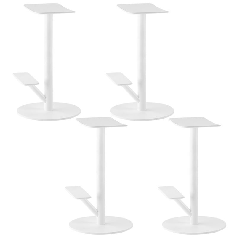 Metal Backless Counter Stool Modern Indoor Bar Stool with Footrest