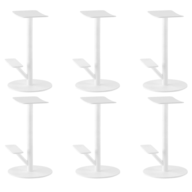 Metal Backless Counter Stool Modern Indoor Bar Stool with Footrest